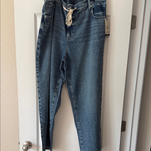 Terra & Sky Denim Cropped Jeans with Drawstring - Picture 5 of 6